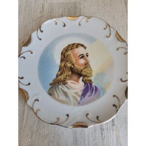 McConnell 18k gold trim japan jesus religious hanging plate